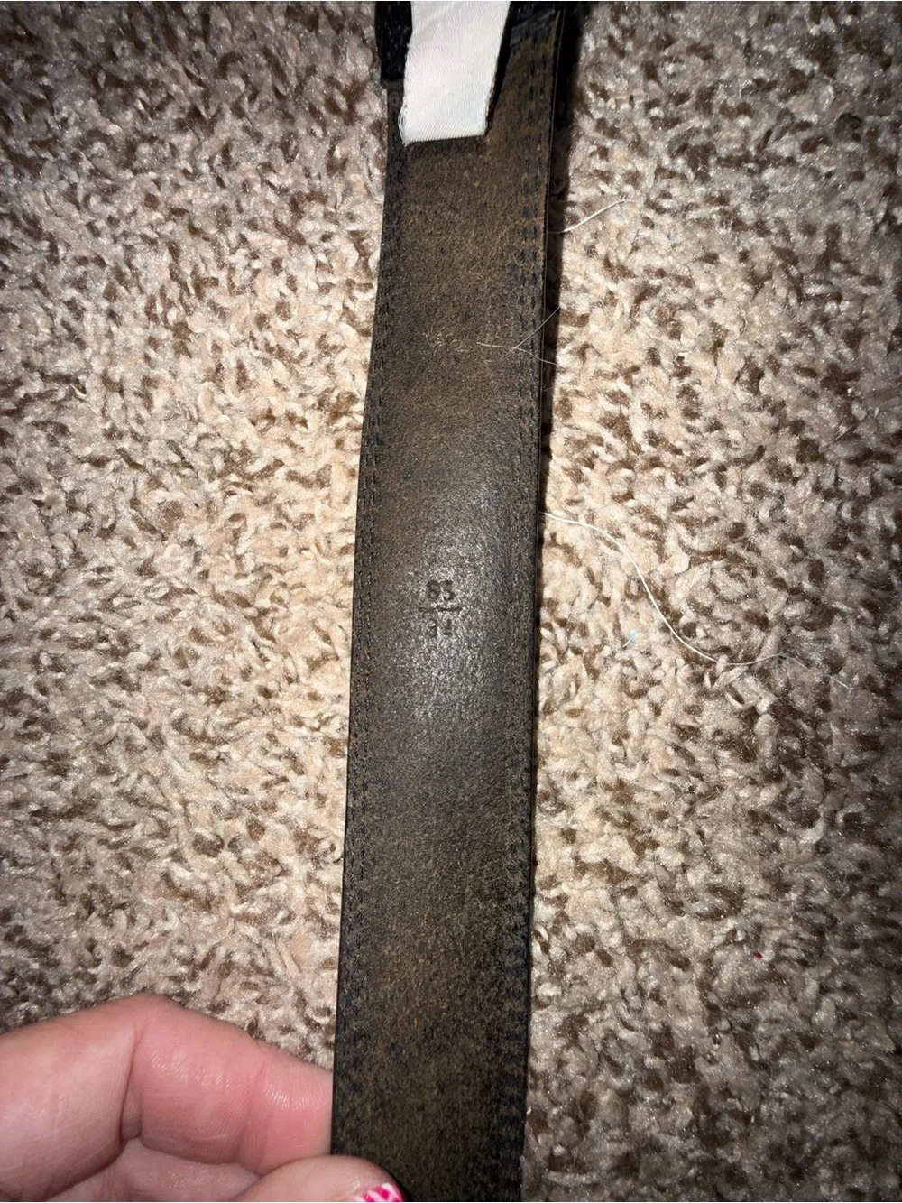 Fossil Black Leather Men’s Belt with Polished Buckle